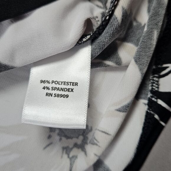 Allison Daley Black Floral Embellished Rhinestone Blouse PXL - Picture 9 of 9